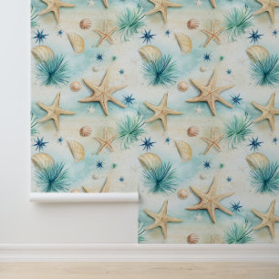DIY Elegance Ocean Starfish Aquamarin Seetang Beac Tapete