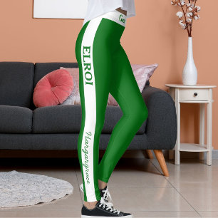 DIY Elegant Faith Base Bibelvers auf klassigem Grü Leggings