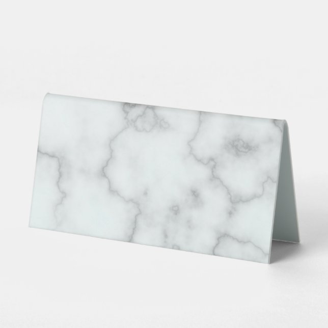 DIY Elegant Imitats Weißer Marmor Tischaufsteller (Vorderseite)