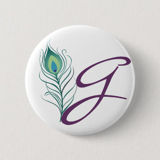 DIY Elegant Peacock Feather Button