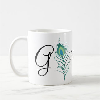 DIY Elegant Peacock Feather Kaffeetasse