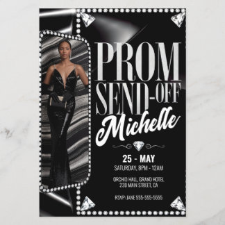DIY Elegant Prom Foto Abschluss abschicken Flyer
