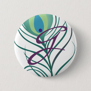 DIY elegante Pfau-Feder Button