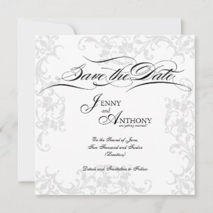 DIY-Elegante "Save the Date"-Karte in Schwarz und  Save The Date