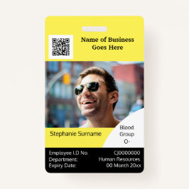 DIY Employee ID card Schwarz-weiß Ausweis