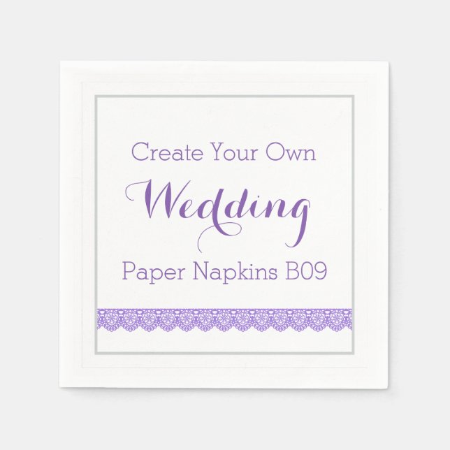 DIY entwerfen Sie Ihr eigenes Hochzeitspapier Napk Serviette (Vorderseite)