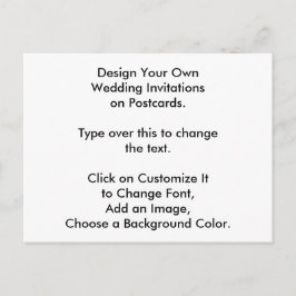 DIY entwerfen Sie Ihre eigenen Hochzeitseinladunge Einladungspostkarte