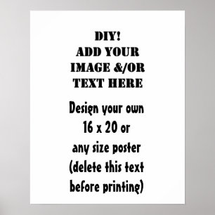 DIY Entwurf Ihr eigenes 16 x 20 oder irgendein Poster