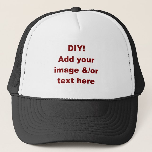 DIY Entwurf Ihr eigenes kundenspezifisches Truckerkappe (Vorderseite)