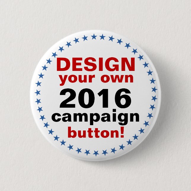 DIY Entwurf Ihre eigenen blauen Sterne der Button (Vorderseite)