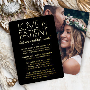 DIY Farb-Liebe Geduldige Hochzeitsempfangs-Foto Folieneinladung