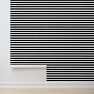 DIY-Farben horizontale Streifen Schwarz Weiß Tapete