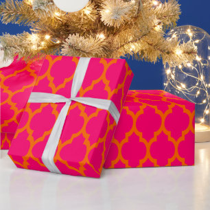DIY-Farben Marokkanisches Vierblatt #4 Oranien-Ras Geschenkpapier