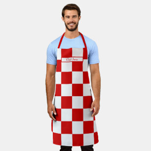 DIY Farben Rot Weiß LG Karomuster  Schürze