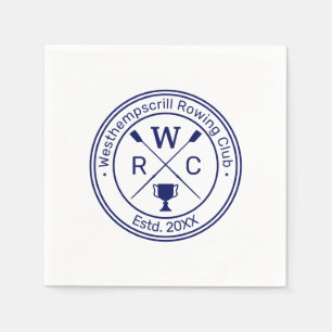 DIY-Farben Rudern Ruderer Crew Club Trophäe Name A Serviette