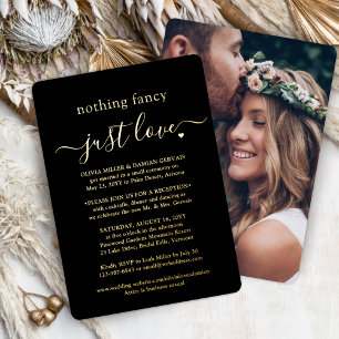 DIY Farbige Schlichte 1 Foto Einfache Hochzeit Folieneinladung