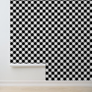 DIY-Farbkreis im Quadrat #2 Schwarz Weiß Tapete