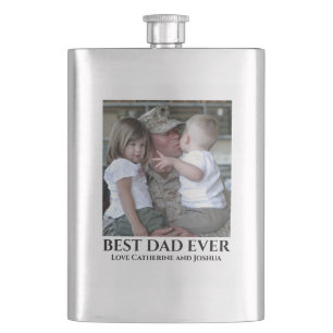 DIY Foto bester Vater je Väter von Kindern Flachmann