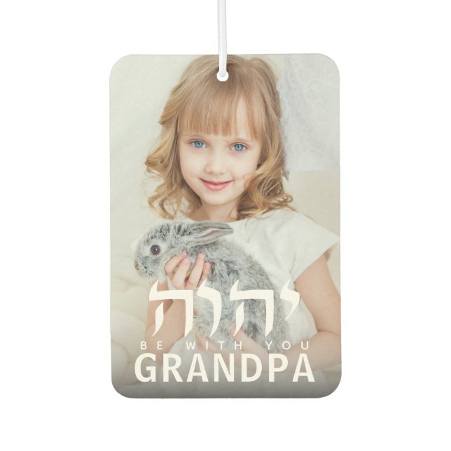 DIY Foto YHVH mit Ihnen Opa Autolufterfrischer (Vorderseite)