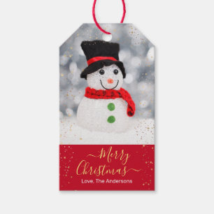 DIY Frohe Weihnachten, Name, Kleiner Schneemann, G Geschenkanhänger