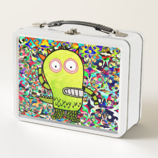 DIY GLÜCKLICHER MONSTER Metallnamenslunchbox Metall Brotdose