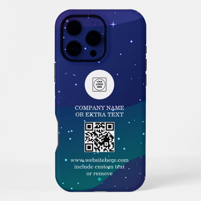 DIY Gradient Business Logo QR Code iphone case 16 Pro Max Hülle (Rückseite)