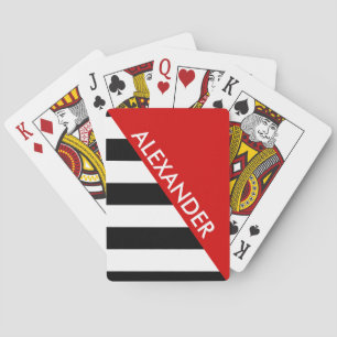 DIY Hintergrund Blk Streifen 2 Fette Dreiecke Rot Spielkarten