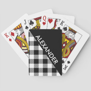 DIY Hintergrund Büffel Schwarz Kariert 2 Fette Dre Spielkarten