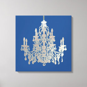DIY-Hintergrund/Falscher silberner Kronleuchter Leinwanddruck