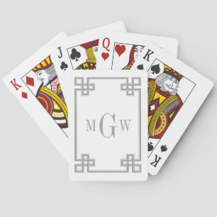 DIY Hintergrund griechischer Schlüssel elegant dun Spielkarten