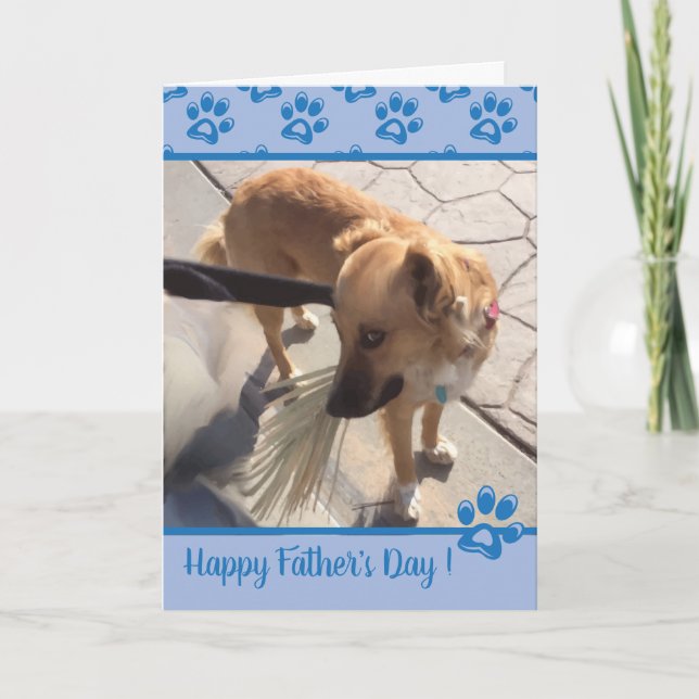 DIY Hund Foto Vatertag Karte (Vorderseite)