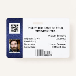 DIY ID card Classic Foto Logo blau Ausweis