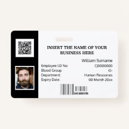 DIY ID card Classic Foto Logo Schwarz-weiß Ausweis