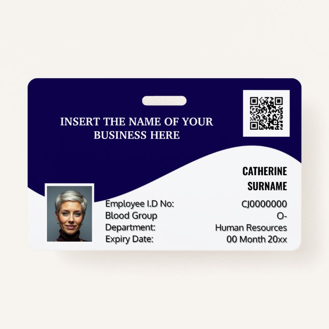 DIY ID card navvise white moderne Foto Logo Templa Ausweis (Vorderseite)