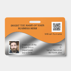 DIY ID-Karten-Schablone mit falschem Silber-Orange Ausweis