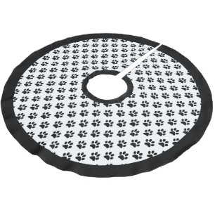 DIY irgendeine Farb-/schwarze Katzen-/Hundetatze Polyester Weihnachtsbaumdecke