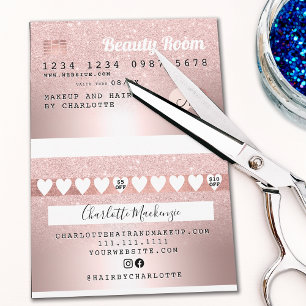 DIY Kreditkarte Rose Gold metallischen Glitzer Loy Einladung