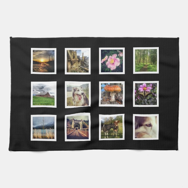 DIY kundenspezifische Foto-Collage mit 12 Fotos Küchentuch (Horizontal)