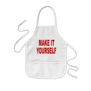 DIY machen es sich Kinderschürze
