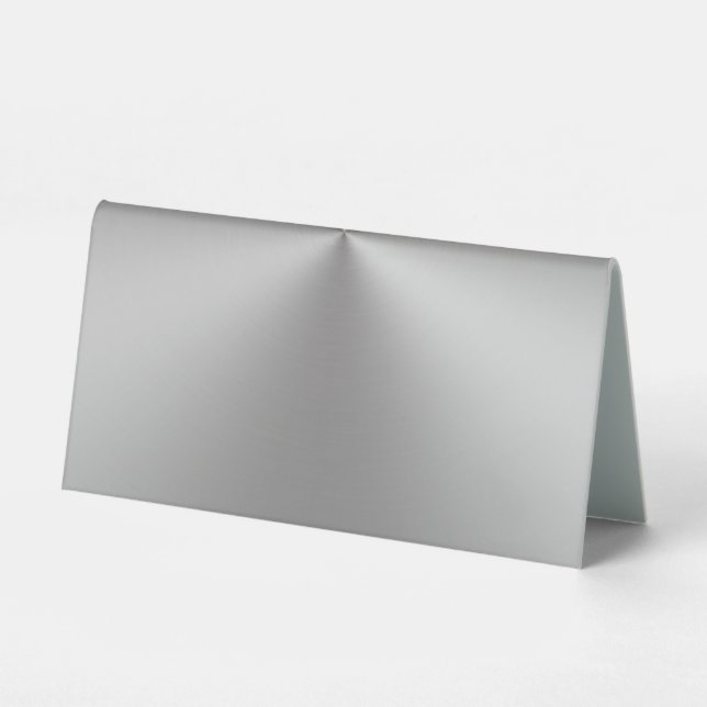 DIY Modern Brushed Metal Look Tischaufsteller (Vorderseite)