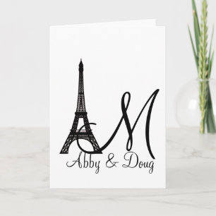 DIY Monogram Eiffel Tower design