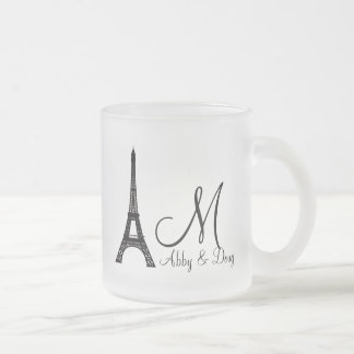 DIY Monogram Eiffelturm Mattglastasse