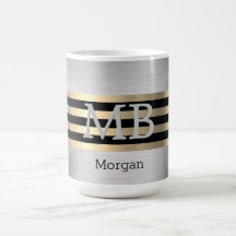 DIY Monogram & Name Yel Gold Bürstenstahl schwarz