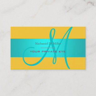 DIY Monogramm + Hintergrundfarbe Visitenkarte