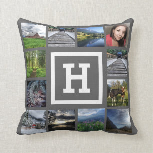 DIY Monogramme mit 24 instagram Fotos 2 versahen Kissen