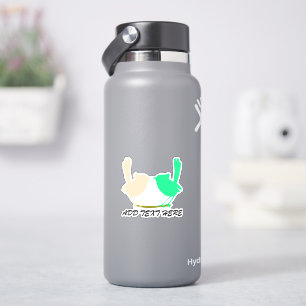 DIY-Nachricht: Rosa und grüne Vögel küssen auf Zwe Aufkleber