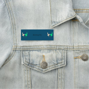 DIY-Nachricht: Rosa und grüne Vögel küssen auf Zwe Namensschild