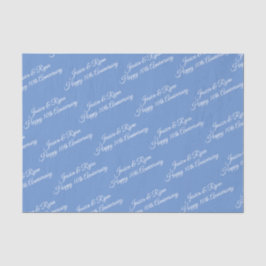 DIY-Namen, Jubiläumsjahr, Weiße Schrift, Blau Seidenpapier
