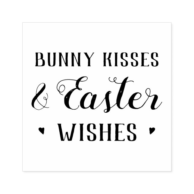 DIY Osterstamping. Bunny Kisses & Osterwünsche. Gummistempel (Prägung)