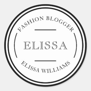 DIY PERSONAL- ODER BUSINESS-LOGO-DESIGN RUNDER AUFKLEBER